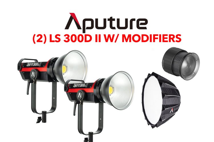 (2) Aputure Light Storm C300d II w/ modifier options!