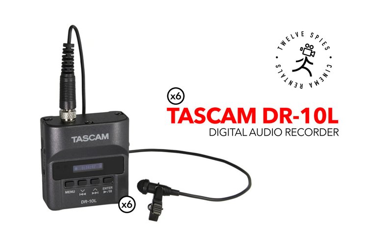 (6) Tascam DR-10L Digital Audio Recorder with Lavalier Mic