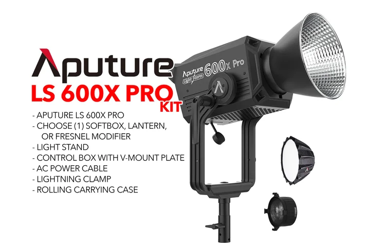 Aputure LS 600x Pro Bi-Color LED Light w/ stand (Choose your modifier!)
