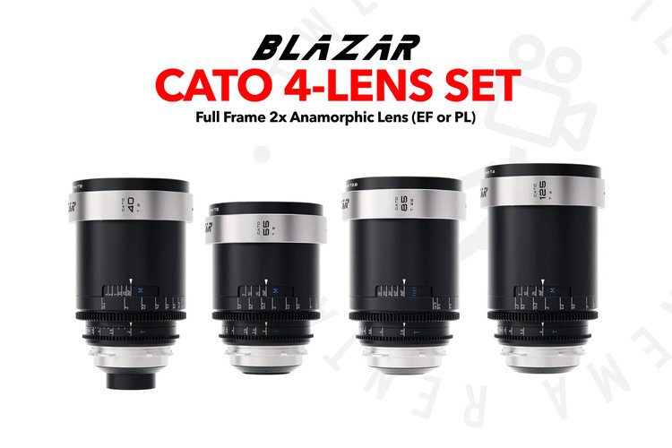 BLAZAR LENS Cato 2X Full Frame Anamorphic 4-Lens Set (40, 55, 85, 125) EF or PL