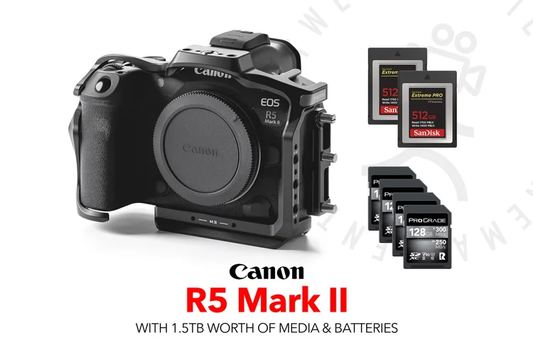 Canon EOS R5 Mark II Mirrorless Camera | Base Kit with media, batteries & more!