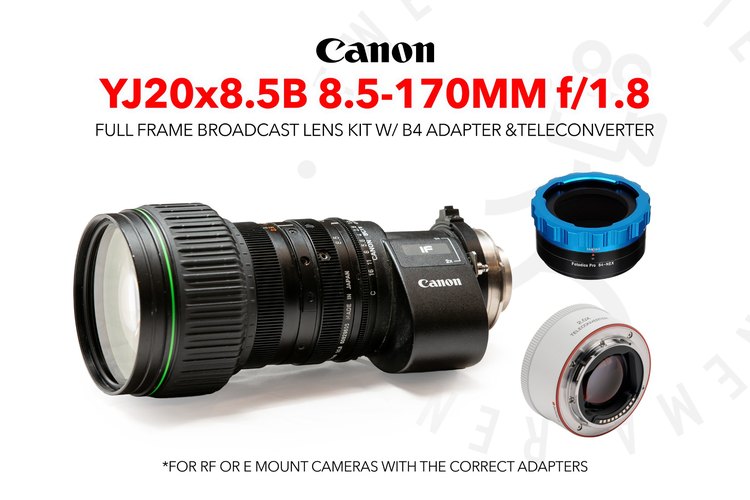 Canon YJ20 8.5-170mm f/1.8 Broadcast lens | Full Frame E/R mount crash zoom kit