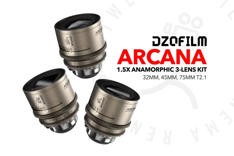 DZOFilm Arcana T2.1 Full-Frame 1.5X Anamorphic 3-Lens Kit (PL)