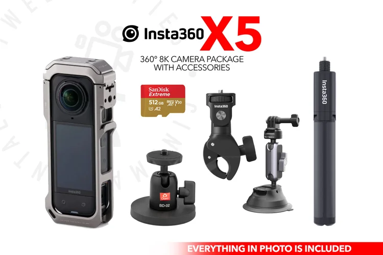 Insta360 X5 360° 8K Camera Package