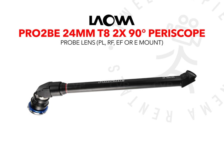 Laowa Pro2be 24mm T8 2X 90° Periscope Probe lens (PL, EF, RF or E mount)