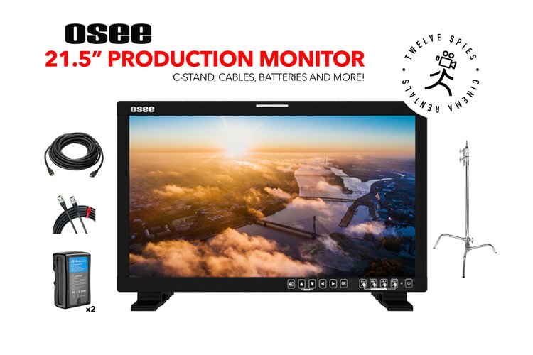 OSEE 21.5" HDR Production Monitor Kit w/ c-stand, batteries, cables