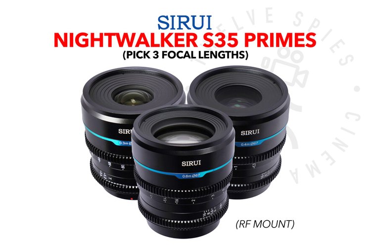 (Pick 3) Sirui Night Walker T1.2 S35 Cine Lens Set (RF) | 16, 24, 35, 55, 75
