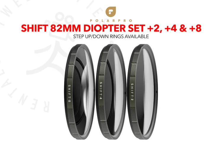 Polar Pro 82mm Diopter Set | +2, +4 & +8 (Step up/down rings available)