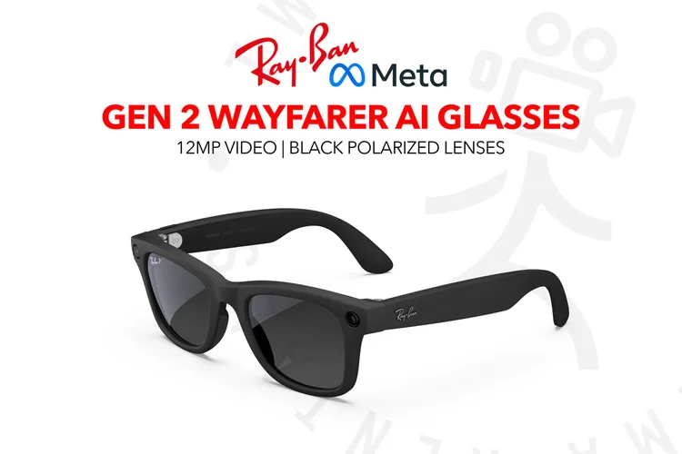 Ray-Ban Meta Wayfarer (Gen 2) Matte Black Polarized AI Sunglasses