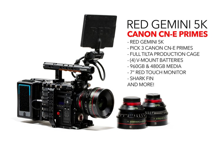 RED Gemini 5K S35 w/ (3) CN-E Primes