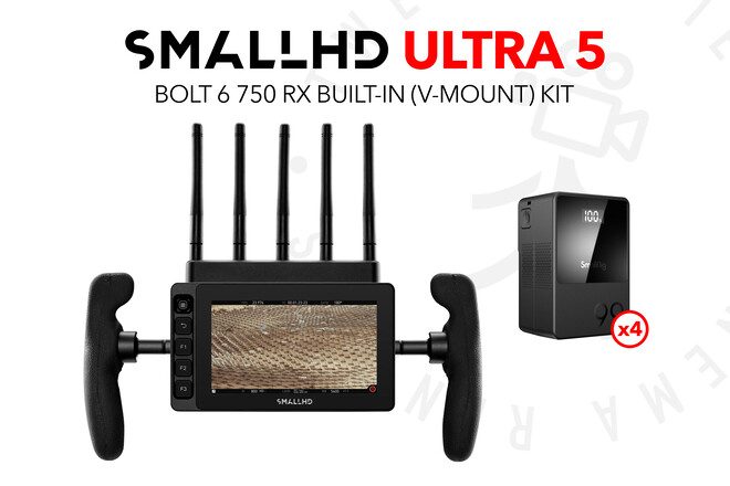 SmallHD Ultra 5 Bolt 6 RX 750 Monitor (V-Mount) with (4) 99Wh batteries
