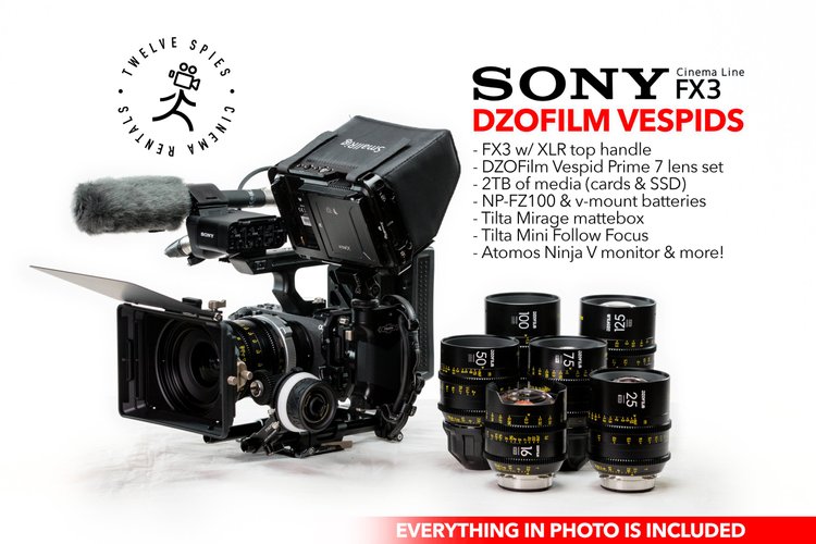 Sony FX3 | 10 Lens Set of Dzofilm Vespids + tons of AKS