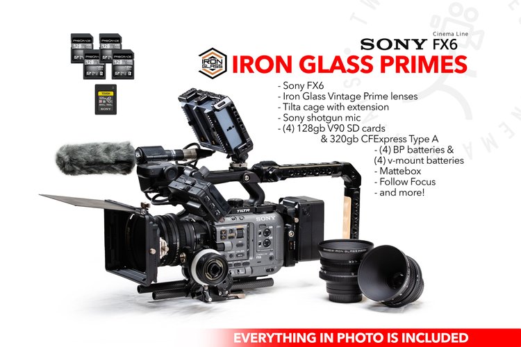 Sony FX6 & Iron Glass Vintage Lens Kit | Lenses, media, batteries & tons of AKS!