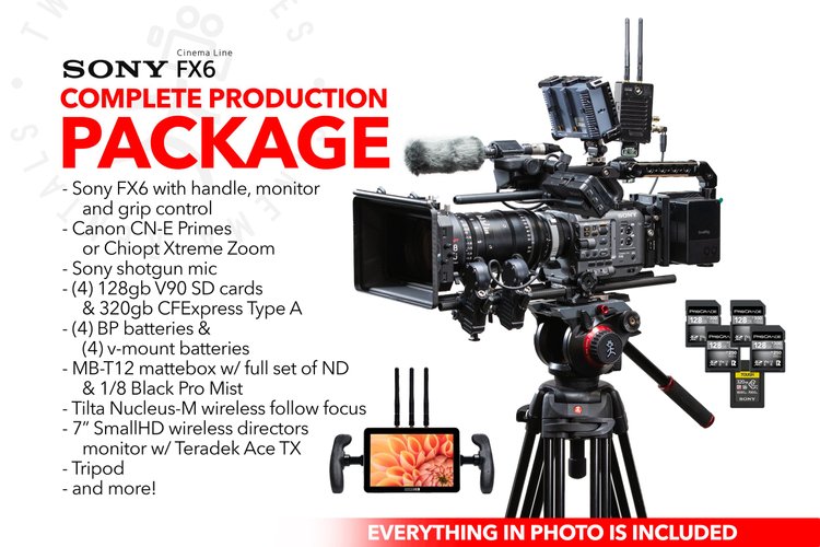 Sony FX6 Production Package | Lenses, media, power, Teradek, Nucleus and more!